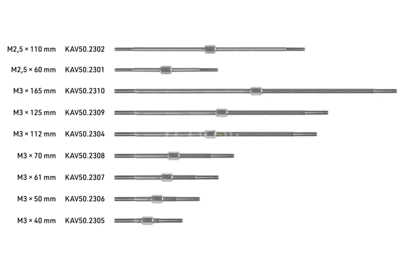 Táhlo s šestihranem M3x112mm