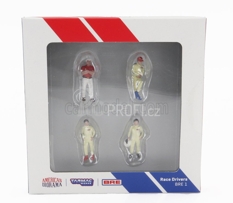 Tarmac Figures Set 4x Mechanics 1:64 Bílá Červená