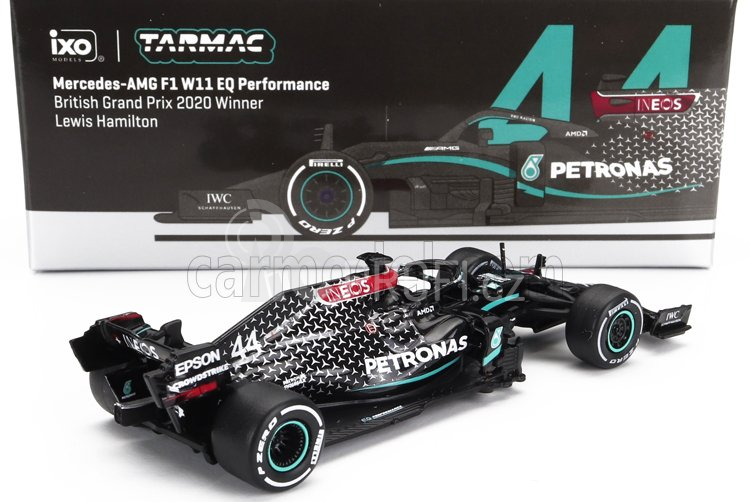 Tarmac Mercedes gp F1  W11 Eq Performance Team Amg Petronas Motorsport N 44 World Champion Winner Silverstone British Gp 2020 Lewis Hamilton 1:64 Černá Zelená