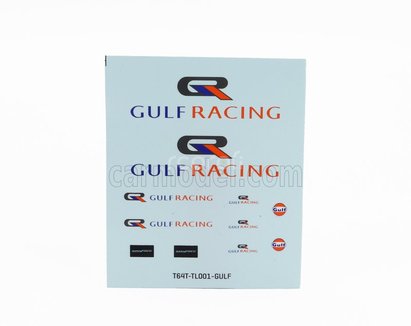 Tarmac Mitsubishi Fuso Truck Car Transporter Gulf Racing Livery 4-assi 2023 - Cars Not Included 1:64 Světle Modrá Oranžová