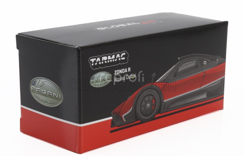 Tarmac Pagani Zonda R 2009 1:64 Červená Černá