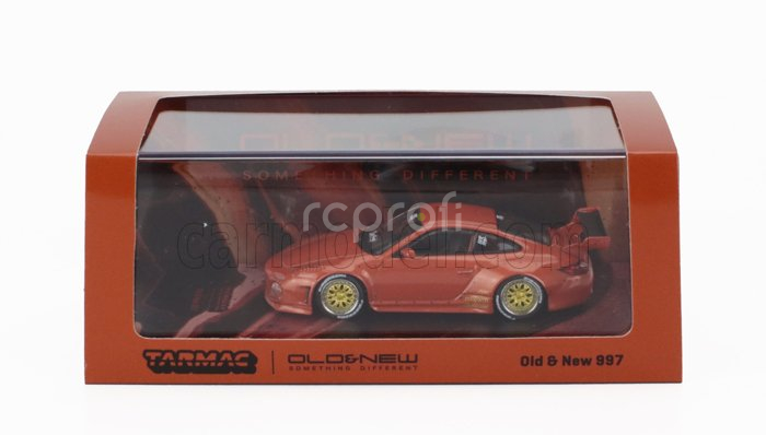 Tarmac Porsche 911 997-2 Coupe 2010 - Old & New 997 1:64 Red Met