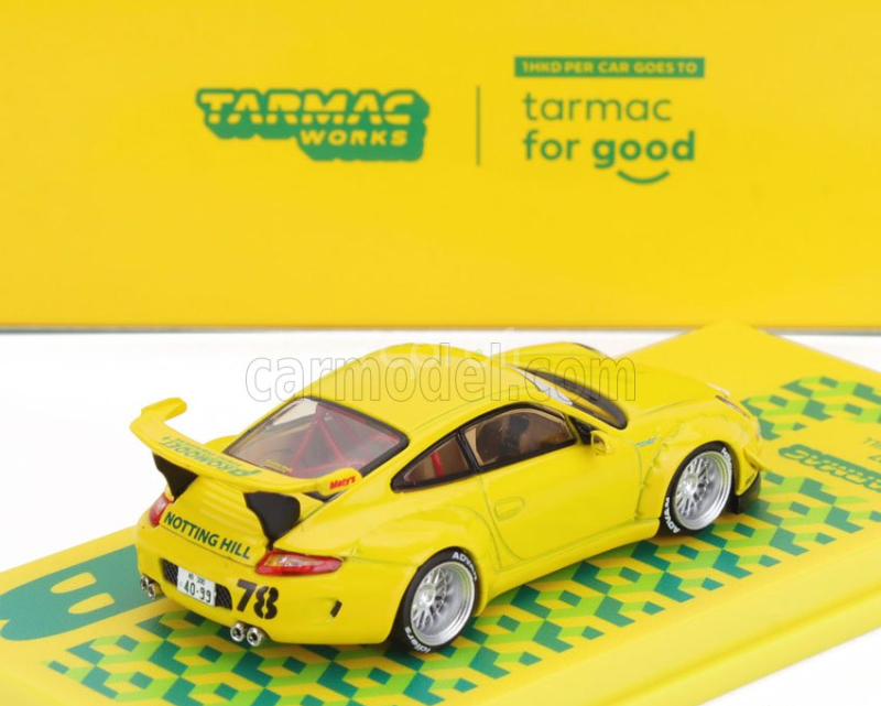 Tarmac Porsche 911 997-2 Rwb Coupe Notting Hill 2008 1:64 Žlutá
