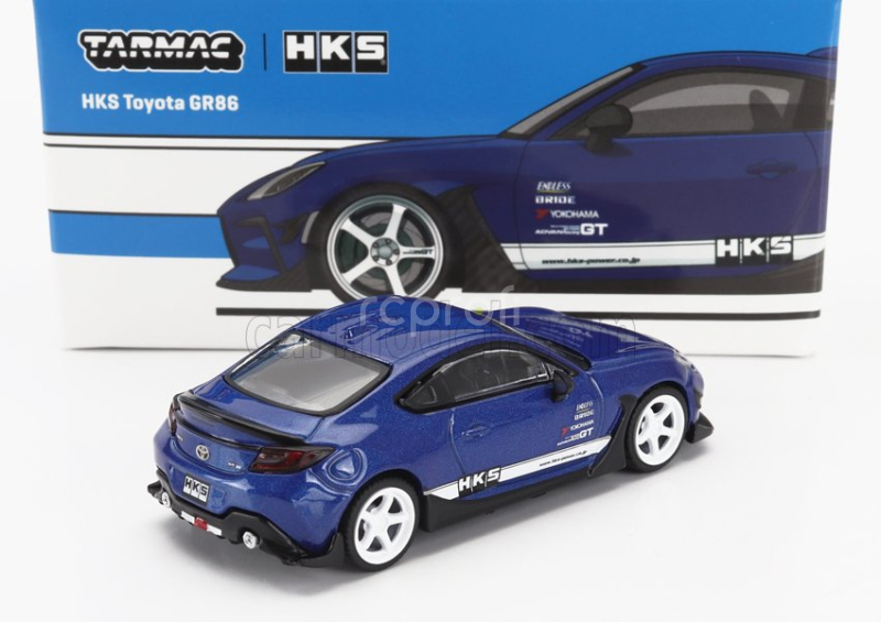Tarmac Toyota Gr86 Hks 2022 1:64 Blue
