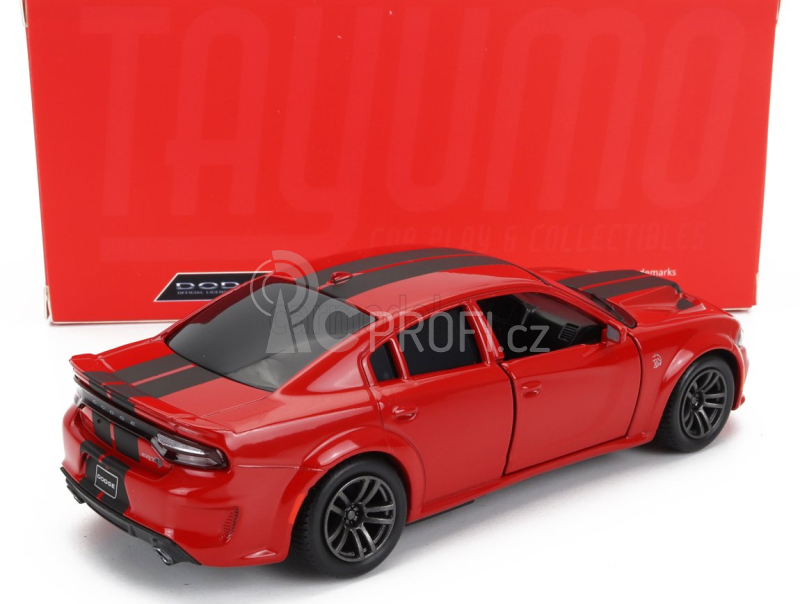 Tayumo Dodge Charger Coupe 2023 1:36 Červená Černá
