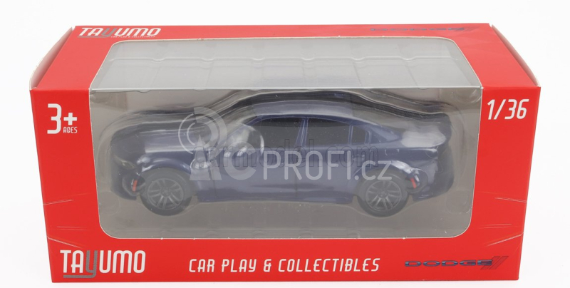 Tayumo Dodge Charger Coupe 2023 1:36 Modrá Černá