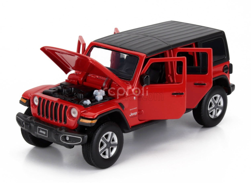 Tayumo Jeep Wrangler Sahara Hard-top 2012 1:32 Červená Černá