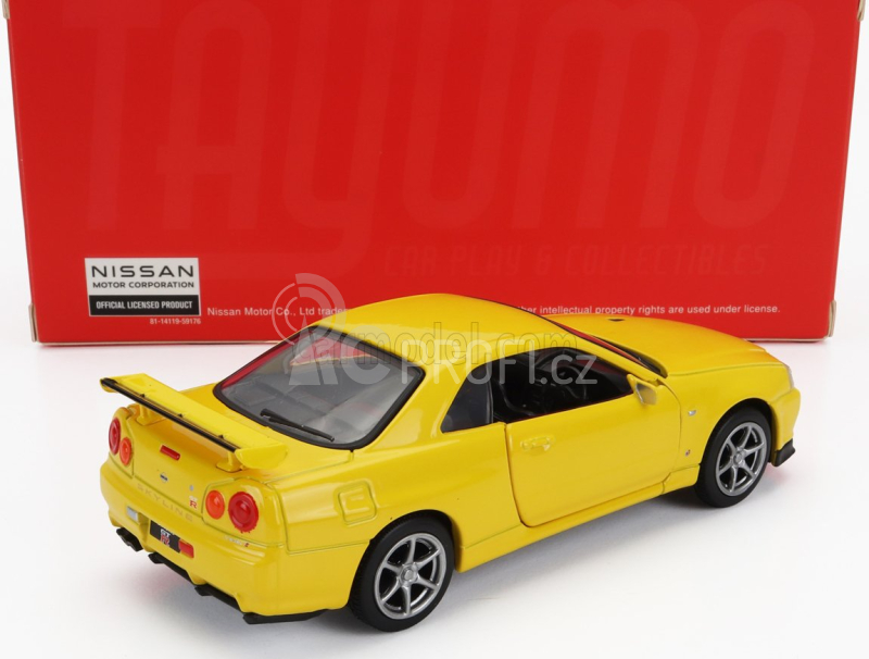 Tayumo Nissan Gt-r (r34) Coupe V-spec Ii 1999 1:36 Žlutá
