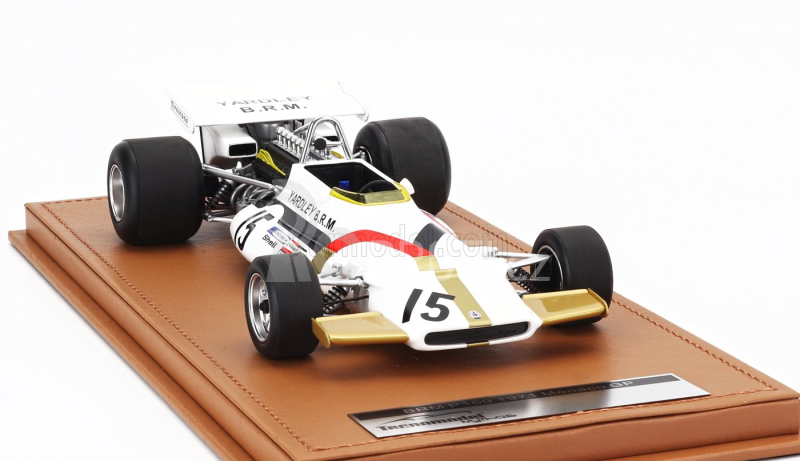 Tecnomodel BRM F1  P160 N 15 Monaco Gp 1971 Pedro Rodriguez 1:18 Bílá Červená Zlatá