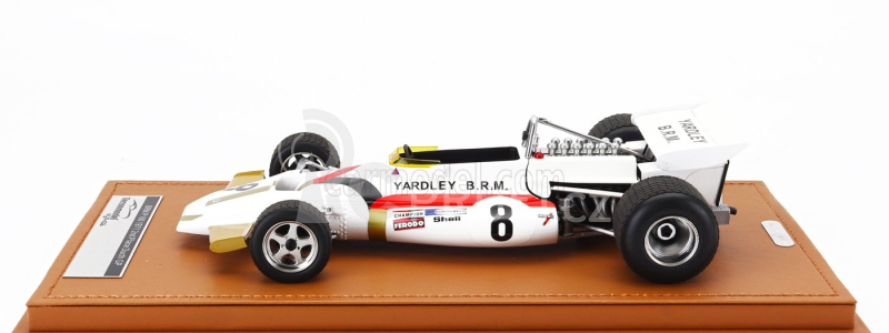 Tecnomodel BRM F1 P160 N 8 2nd Gp Dutch 1971 Pedro Rodriguez 1:18 Bílá Červená Zlatá