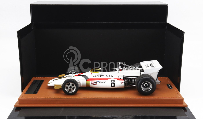 Tecnomodel BRM F1 P160 N 8 2nd Gp Dutch 1971 Pedro Rodriguez 1:18 Bílá Červená Zlatá
