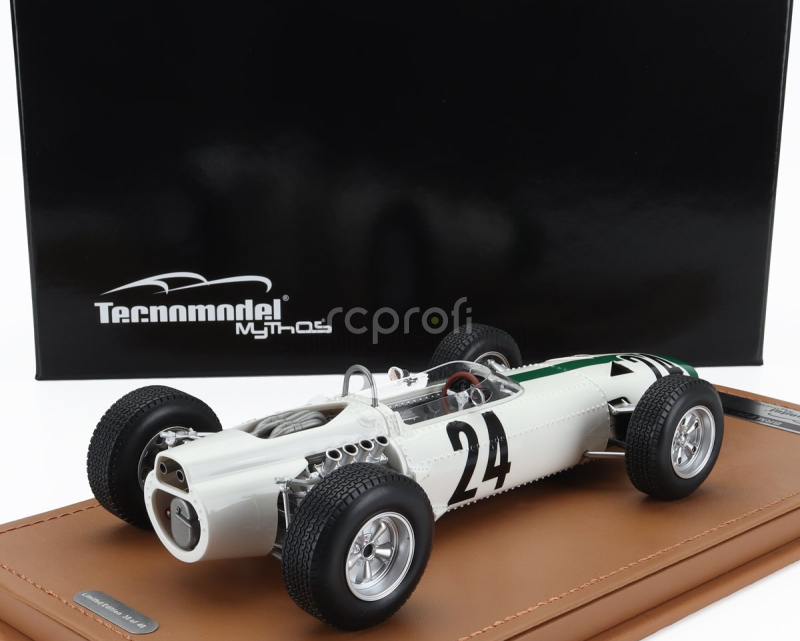 Tecnomodel BRM F1  P261 N 24 Belgium Gp 1965 Bob Bondurant 1:18 Bílá Zelená