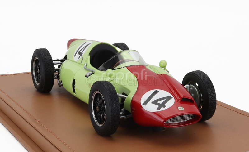 Tecnomodel Cooper F1  T51 N 14 British Gp 1960 Olivier Gendebien 1:18 Světle Zelená Červená