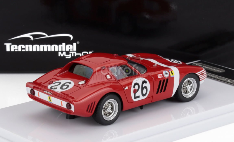 Tecnomodel Ferrari 250 Gto 64 3.0l V12 N 26 Winner 12h Reims 1964 Nino Vaccarella - Pedro Rodriguez 1:43 Červená Bílá