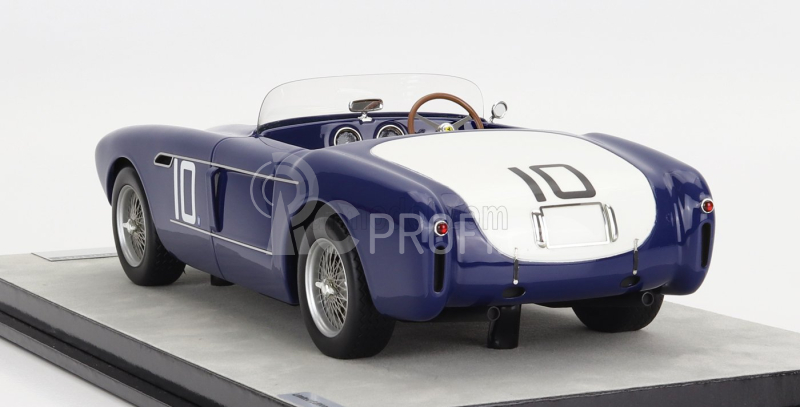 Tecnomodel Ferrari 340 Mexico Spider N 10 2nd Pebble Beach 1953 B.spear 1:18 Modrá Bílá
