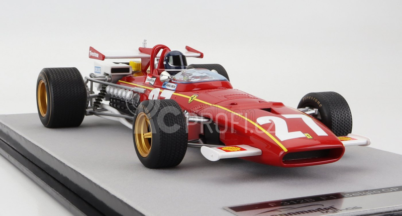 Tecnomodel Ferrari F1  312b N 27 Belgium Gp  (with Pilot Figure) 1970 Jacky Ickx 1:18 Červená Bílá