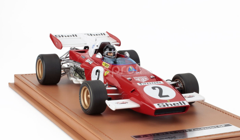 Tecnomodel Ferrari F1 312b2 N 2 Zandvoort Gp (with Pilot Figure) 1971 Jacky Ickx - Con Vetrina - With Showcase 1:18 Červená Bílá