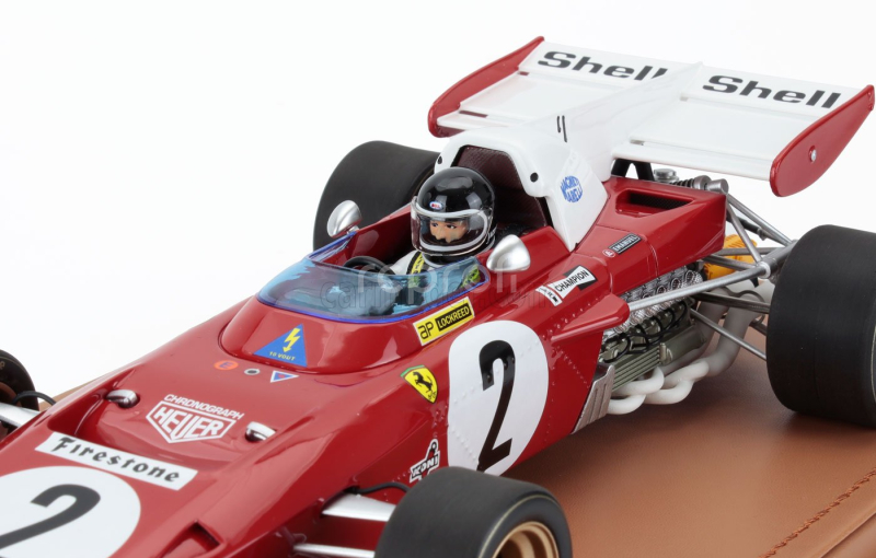 Tecnomodel Ferrari F1 312b2 N 2 Zandvoort Gp (with Pilot Figure) 1971 Jacky Ickx - Con Vetrina - With Showcase 1:18 Červená Bílá