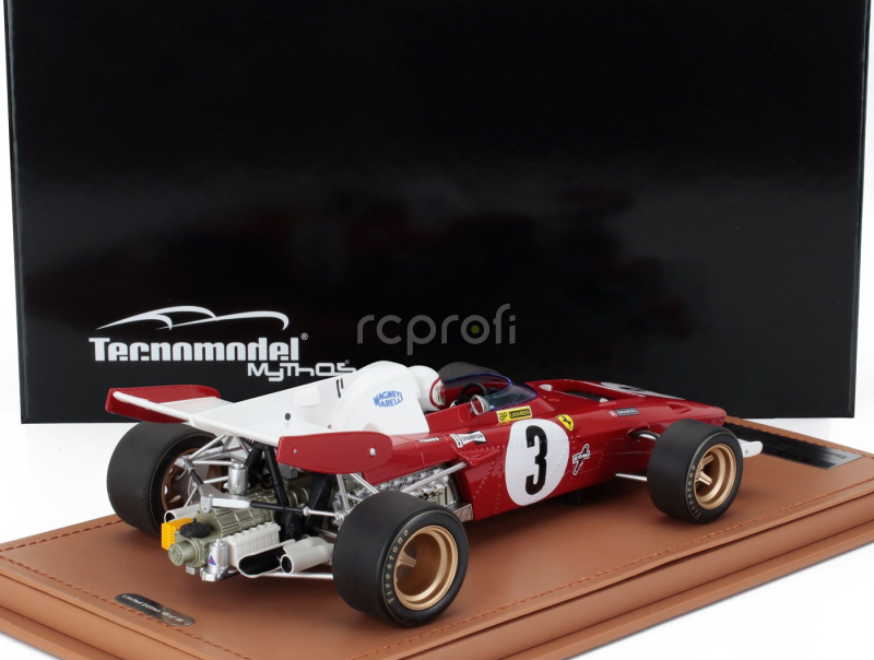 Tecnomodel Ferrari F1   312b2 N 3 Zandvoort Gp (with Pilot Figure) 1971 Clay Regazzoni - Con Vetrina - With Showcase 1:18 Červená Bílá
