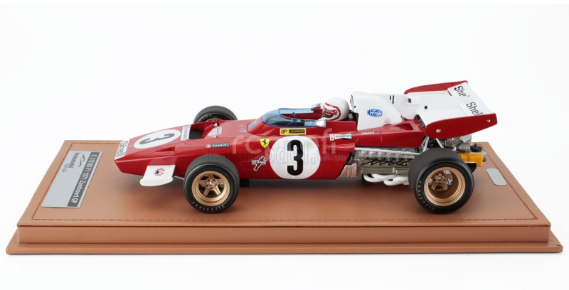 Tecnomodel Ferrari F1   312b2 N 3 Zandvoort Gp (with Pilot Figure) 1971 Clay Regazzoni - Con Vetrina - With Showcase 1:18 Červená Bílá