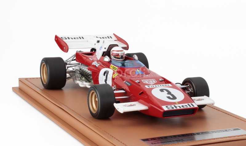 Tecnomodel Ferrari F1   312b2 N 3 Zandvoort Gp (with Pilot Figure) 1971 Clay Regazzoni - Con Vetrina - With Showcase 1:18 Červená Bílá