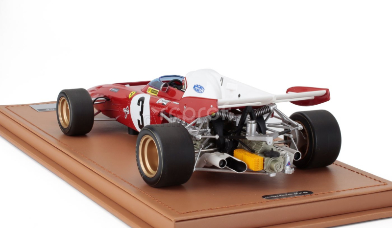 Tecnomodel Ferrari F1   312b2 N 3 Zandvoort Gp (with Pilot Figure) 1971 Clay Regazzoni - Con Vetrina - With Showcase 1:18 Červená Bílá