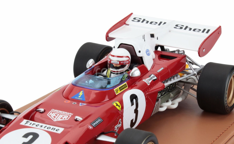 Tecnomodel Ferrari F1   312b2 N 3 Zandvoort Gp (with Pilot Figure) 1971 Clay Regazzoni - Con Vetrina - With Showcase 1:18 Červená Bílá