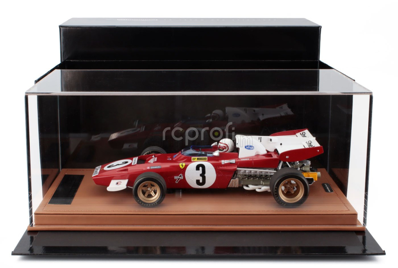 Tecnomodel Ferrari F1   312b2 N 3 Zandvoort Gp (with Pilot Figure) 1971 Clay Regazzoni - Con Vetrina - With Showcase 1:18 Červená Bílá
