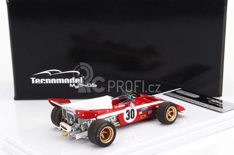 Tecnomodel Ferrari F1  312b2 N 30 Practice Belgium Gp 1972 C.regazzoni 1:43 Červená Bílá