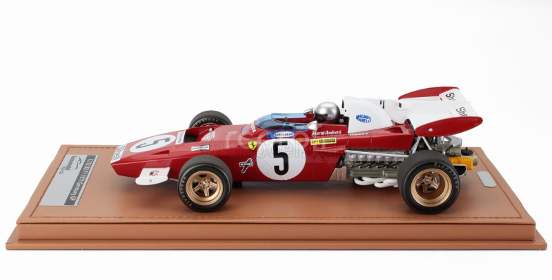 Tecnomodel Ferrari F1  312b2 N 5 German Gp (with Pilot Figure) 1971 Mario Andretti - Con Vetrina - With Showcase 1:18 Červená Bílá