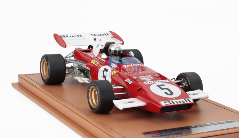 Tecnomodel Ferrari F1  312b2 N 5 German Gp (with Pilot Figure) 1971 Mario Andretti - Con Vetrina - With Showcase 1:18 Červená Bílá