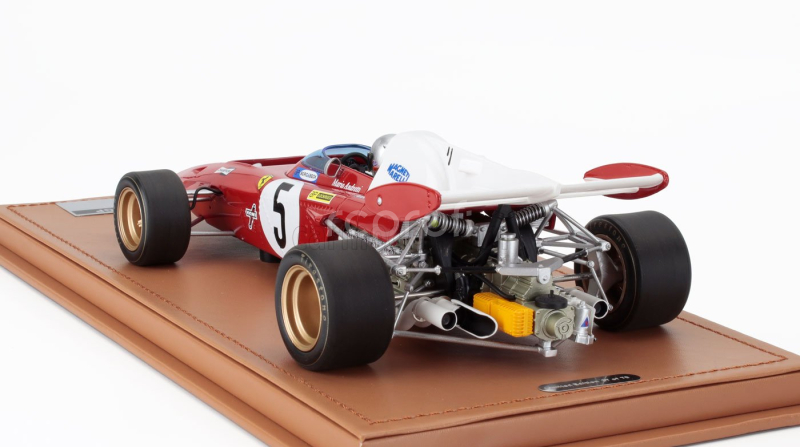 Tecnomodel Ferrari F1  312b2 N 5 German Gp (with Pilot Figure) 1971 Mario Andretti - Con Vetrina - With Showcase 1:18 Červená Bílá