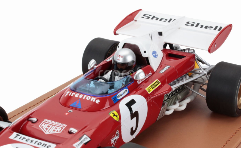 Tecnomodel Ferrari F1  312b2 N 5 German Gp (with Pilot Figure) 1971 Mario Andretti - Con Vetrina - With Showcase 1:18 Červená Bílá