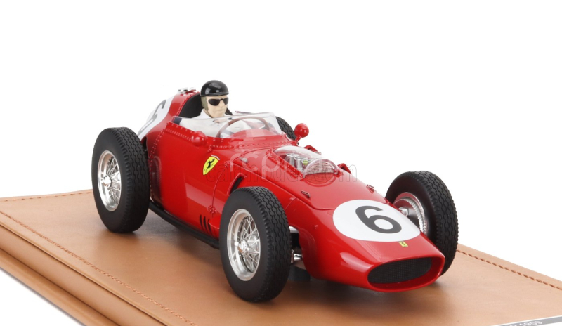 Tecnomodel Ferrari F1  Dino 246/256 Team Scuderia Ferrari N 6 2nd Avus Germany Gp (with Pilot Figure) 1959 Daniel Gurney 1:18 Red