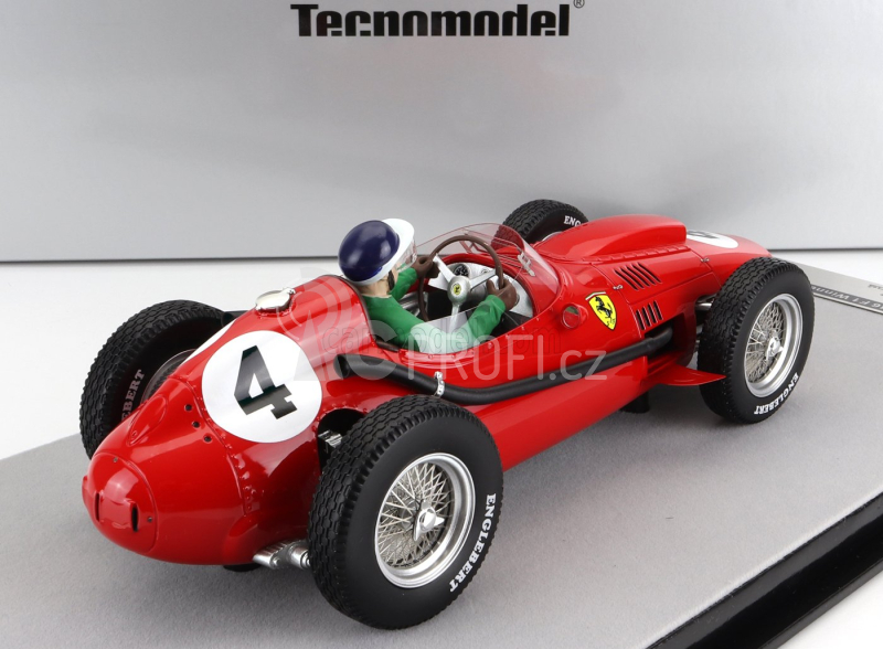 Tecnomodel Ferrari F1 Dino 246 N 4 Winner French Gp Mike Hawthorn (with Pilot Figure) 1958 World Champion 1:18 Red