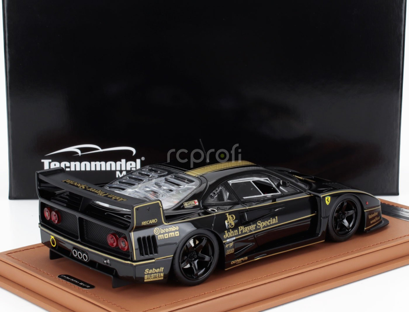 Tecnomodel Ferrari F40 Lm Jps John Player Special 1996 - Black Rims - Con Vetrina - With Showcase 1:18 Černé Zlato