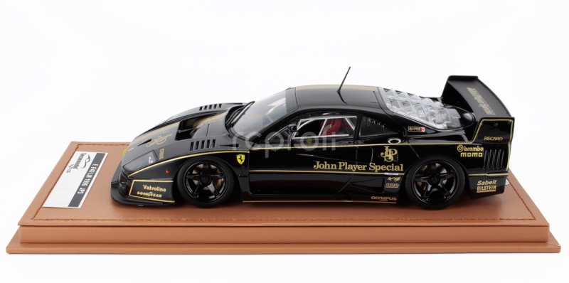 Tecnomodel Ferrari F40 Lm Jps John Player Special 1996 - Black Rims - Con Vetrina - With Showcase 1:18 Černé Zlato