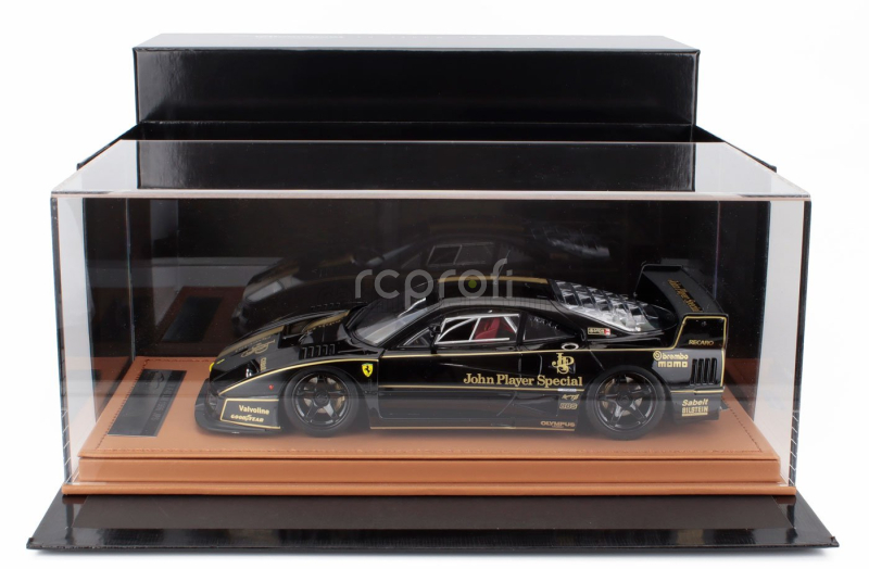 Tecnomodel Ferrari F40 Lm Jps John Player Special 1996 - Black Rims - Con Vetrina - With Showcase 1:18 Černé Zlato
