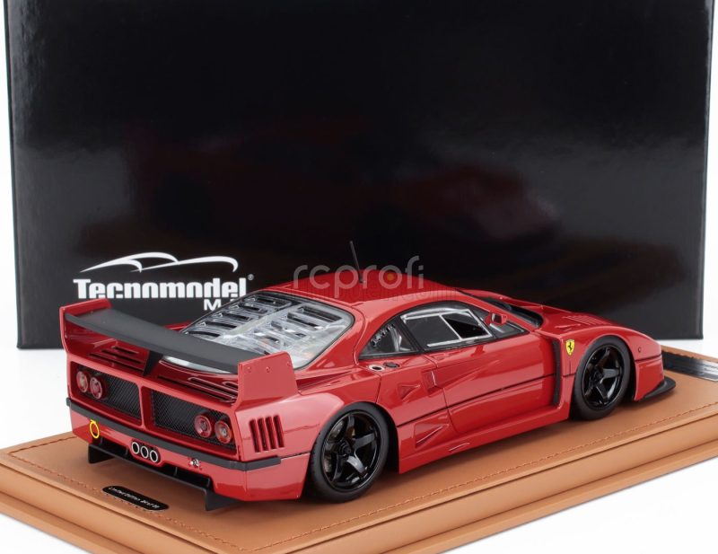 Tecnomodel Ferrari F40 Lm Press Version 1996 - Black Rims - Con Vetrina - With Showcase 1:18 Red