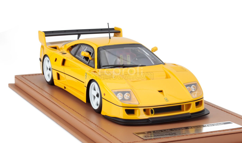 Tecnomodel Ferrari F40 Lm Press Version 1996 - White Rims - Con Vetrina - With Showcase 1:18 Giallo Modena - Žlutá