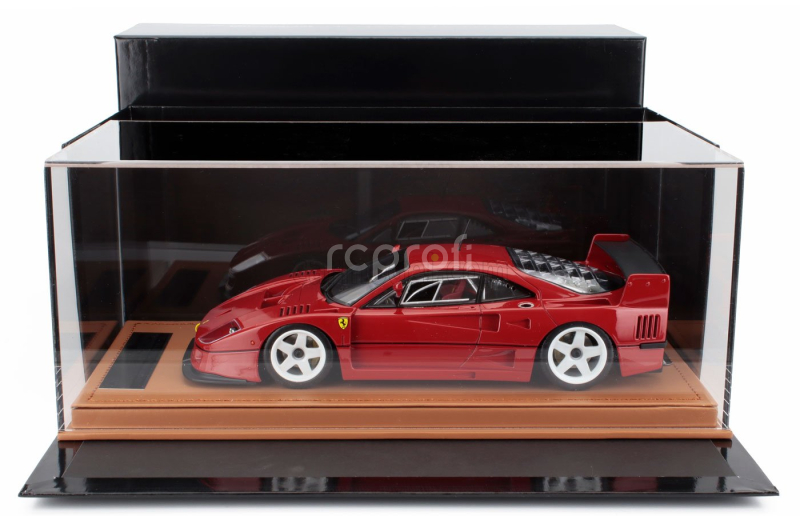 Tecnomodel Ferrari F40 Lm Press Version 1996 - White Rims - Con Vetrina - With Showcase 1:18 Red