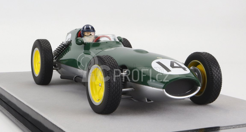 Tecnomodel Lotus F1  16 N 14 Dutch Gp  (with Pilot Figure) 1959 Graham Hill 1:18 Britská Závodní Zelená Stříbrná