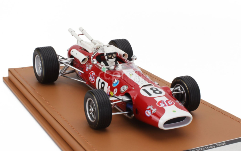 Tecnomodel Lotus Type 38 N 18 Indianapolis Indy 500 (with Pilot Figure) 1966 Al Unser 1:18 Červená Bílá