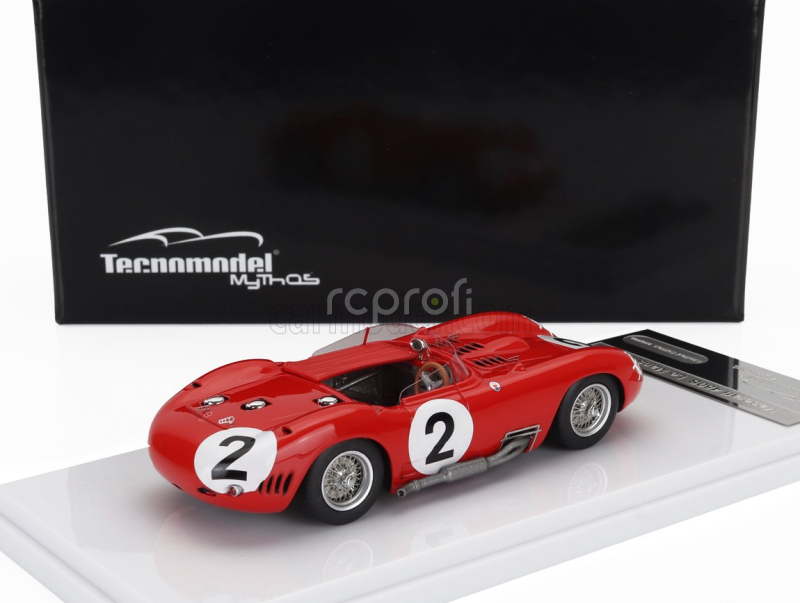 Tecnomodel Maserati 450s 4.5l V8 Team Officine Alfieri Maserati N 2 24h Le Mans 1957 Jean Behra - Andre Simon 1:43 Red