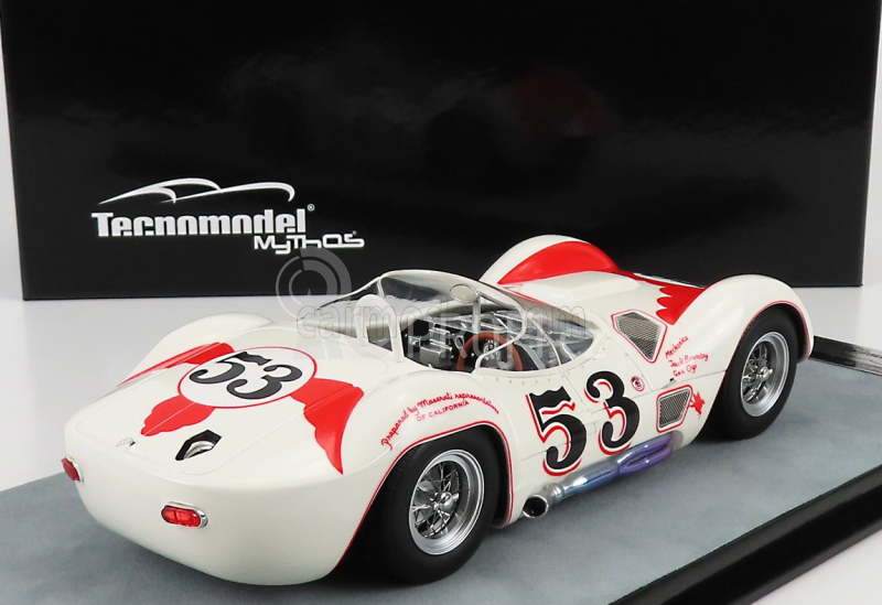 Tecnomodel Maserati Tipo 61 Birdcage N 53 Winner Riverside Time Gp 1960 Bill Krause 1:18 Bílá Červená
