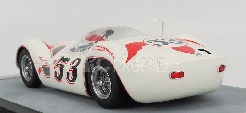 Tecnomodel Maserati Tipo 61 Birdcage N 53 Winner Riverside Time Gp 1960 Bill Krause 1:18 Bílá Červená