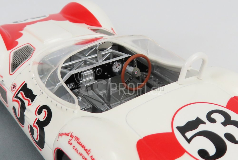 Tecnomodel Maserati Tipo 61 Birdcage N 53 Winner Riverside Time Gp 1960 Bill Krause 1:18 Bílá Červená