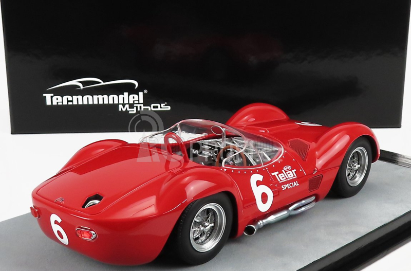 Tecnomodel Maserati Tipo 61 Birdcage N 6 Winner Meadowdale Race 1961 Roger Penske 1:18 Red