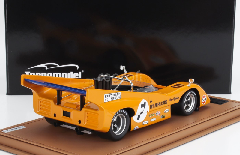 Tecnomodel Mclaren M8d Can-am N 7 Winner Road America 1970 Peter Gethin - Con Vetrina - With Showcase 1:18 Orange