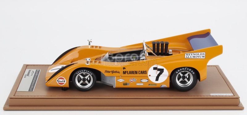 Tecnomodel Mclaren M8d Can-am N 7 Winner Road America 1970 Peter Gethin - Con Vetrina - With Showcase 1:18 Orange